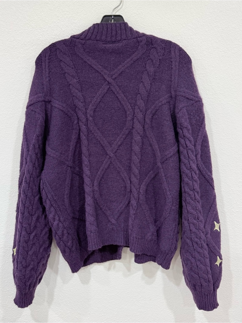 Taylor Swift Speak Now Taylor's Version Purple Chunky Knit Cardigan Size XS/SM - Picture 5 of 5